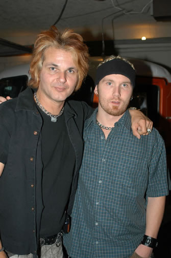 Rikki and fellow drummer..uhh...yeah.
